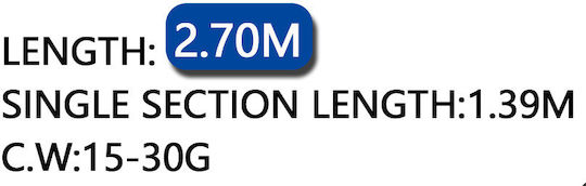 Tpster Fishing Rod 2.7m 15-30g