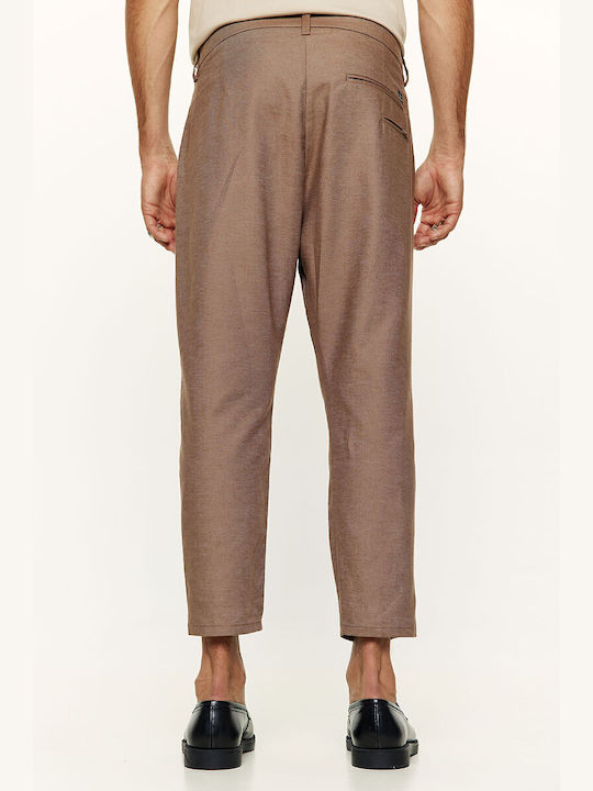 Edward Jeans Men's Trousers in Baggy Line Brown