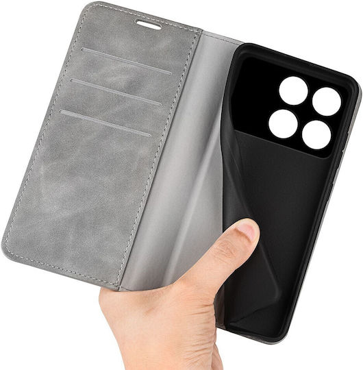 Retro Magnetic Book Γκρι (Xiaomi Poco F6 Pro 5G)