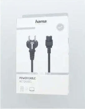 Power Cable Hama Schuko 3pin Iec C5 Female 1.5m Black