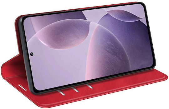 Retro Magnetic Book Κόκκινο (Xiaomi Poco F6 Pro 5G)