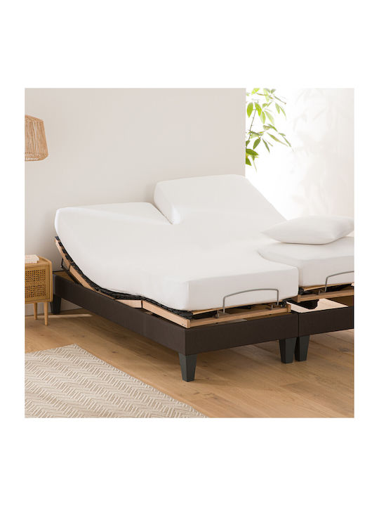 La Redoute Interieurs Cearșaf Dublu cu Elastic 140x190+25cm. Maro