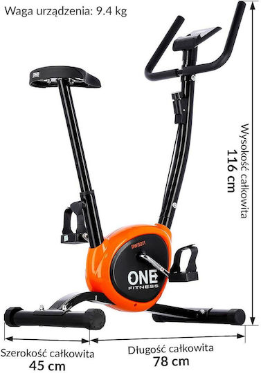 One Fitness One Fitness RW3011 Όρθιο Ποδήλατο Γυμναστικής Μαγνητικό