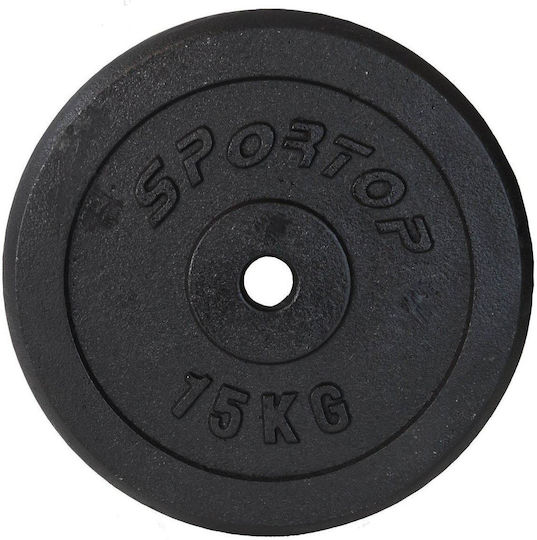 Sportop Δίσκος Μεταλλικός 1 x 15kg Φ26mm