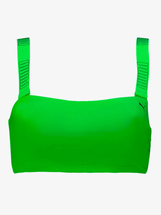 Puma Strapless Bikini with Detachable Straps Fluo Green