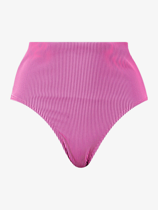 Bikini Slip Hohe Taille Pink/black