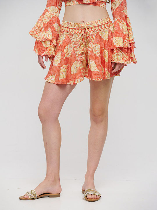 Ble Resort Collection Feminin Pantaloni scurți de Plajă Orange