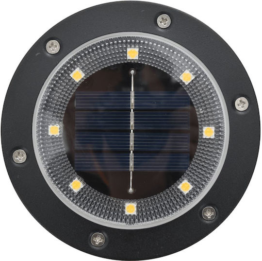 vidaXL Set of 12 Floor Solar Lights 10lm Warm White with Photocell IP65 11cmx13cmcm