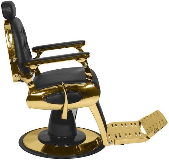 Barber Equipment Καρέκλα Κουρείου Μαύρη με Ρυθμιζόμενο Ύψος