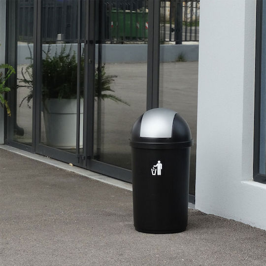 Green City International Πλαστικός Κάδος Απορριμμάτων 70lt Μαύρος