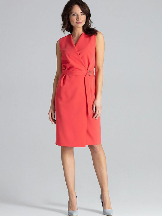 Lenitif Midi Dress Sleeveless Pink