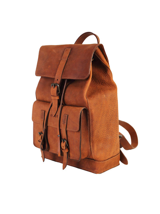 The Dust Company Men's Leather Backpack Brown