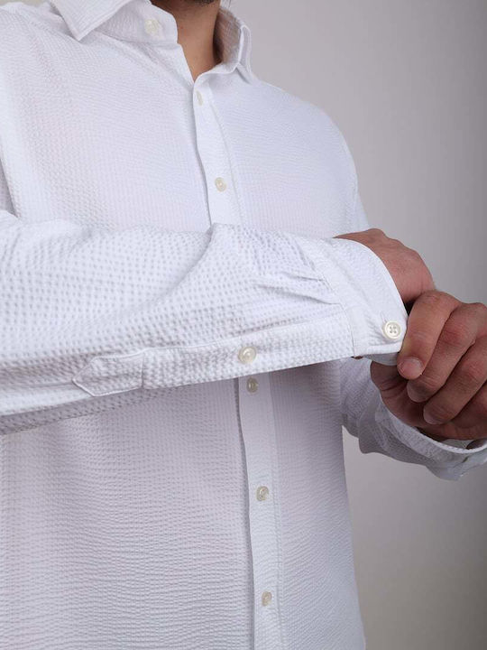 Xacus Men's Shirt Long Sleeve White