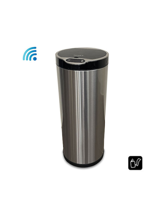 Green City International Waste Bin Made of Stainless Steel with Sensor Silver 25lt