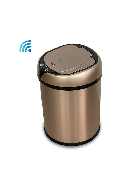 Green City International Metallic Waste Bin with Sensor Gold 8lt