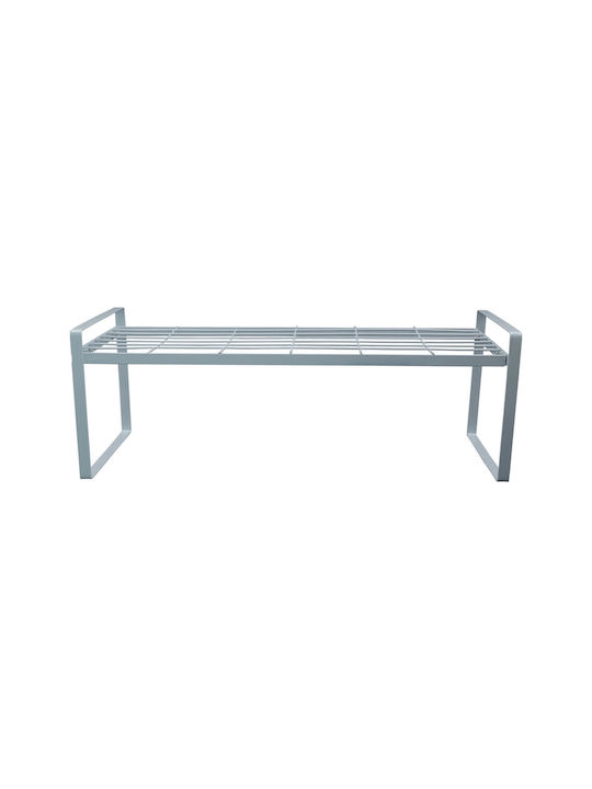 Uncle George Floor Bathroom Shelf Metallic 51x21x18.5cm White