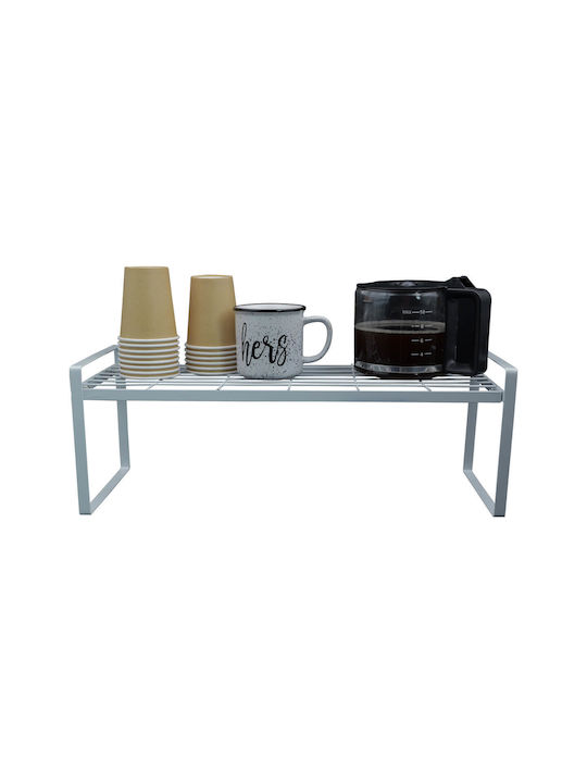 Uncle George Floor Bathroom Shelf Metallic 51x21x18.5cm White