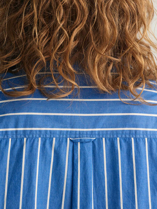 Midi Shirt Dress Blue