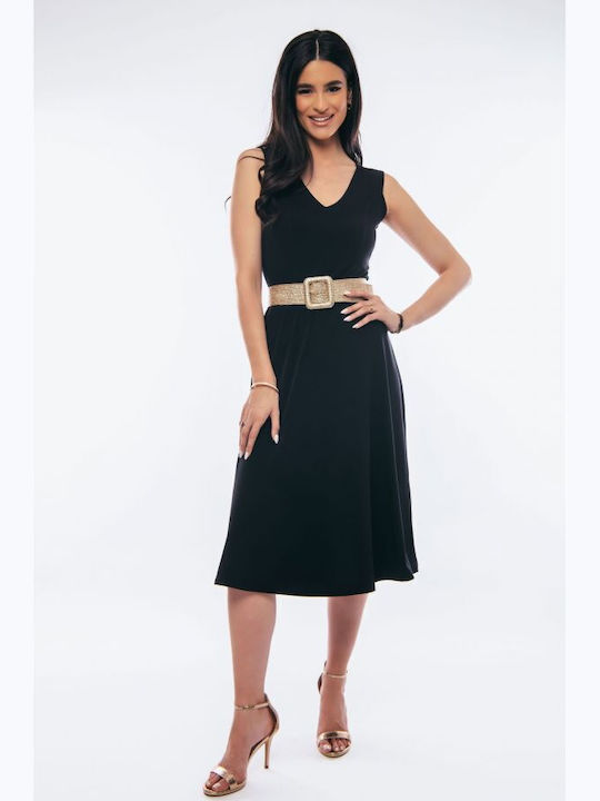 BelleFille Midi Dress Black