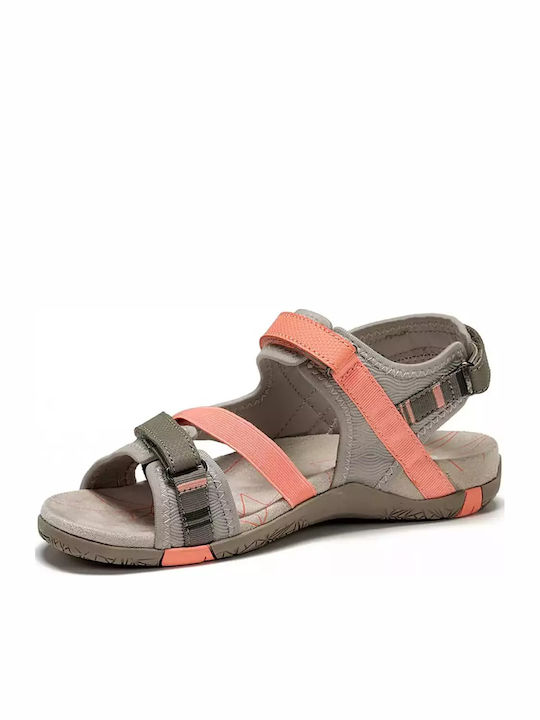 Flache Sandalen für Damen mit Riemen in Braun Farbe