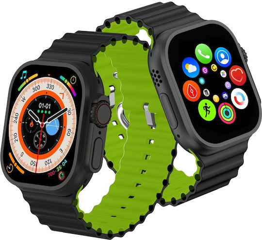 Media-Tech Fusion MT872 44mm Smartwatch με Παλμογράφο (Μαύρο)