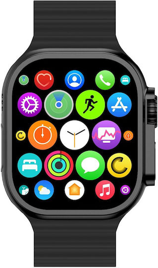 Media-Tech Fusion MT872 44mm Smartwatch με Παλμογράφο (Μαύρο)