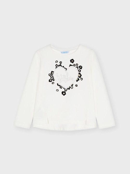 Mayoral Kids Blouse Long Sleeve Ecru