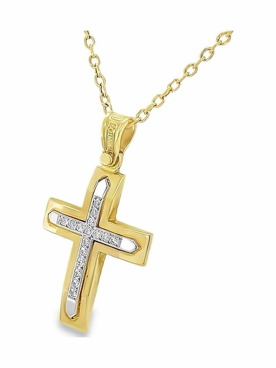 Xryseio Women's Gold Cross 14K