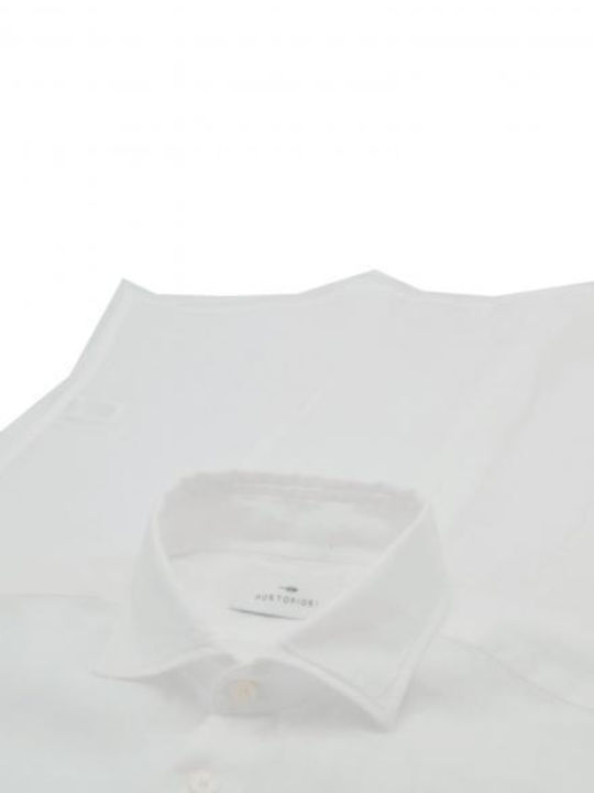 Portofiori Portofiori Geranio-933 Λινό Πουκάμισο White