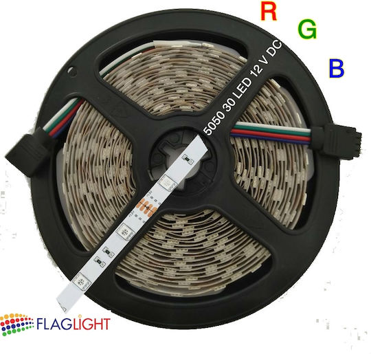 LED Лента 220V RGB Светлина 2x5m Тип SMD5050 с Захранване
