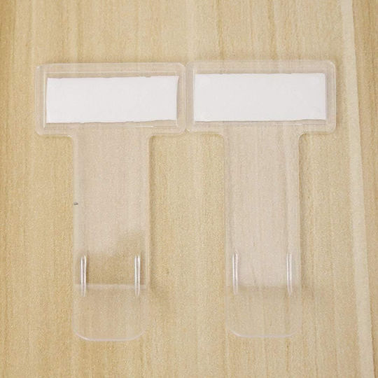 Set 2 Car Parking Ticket Holders Zola Plastic 7.4x3.95x0.1 Cm White