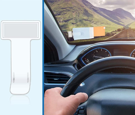Set 2 Car Parking Ticket Holders Zola Plastic 7.4x3.95x0.1 Cm White