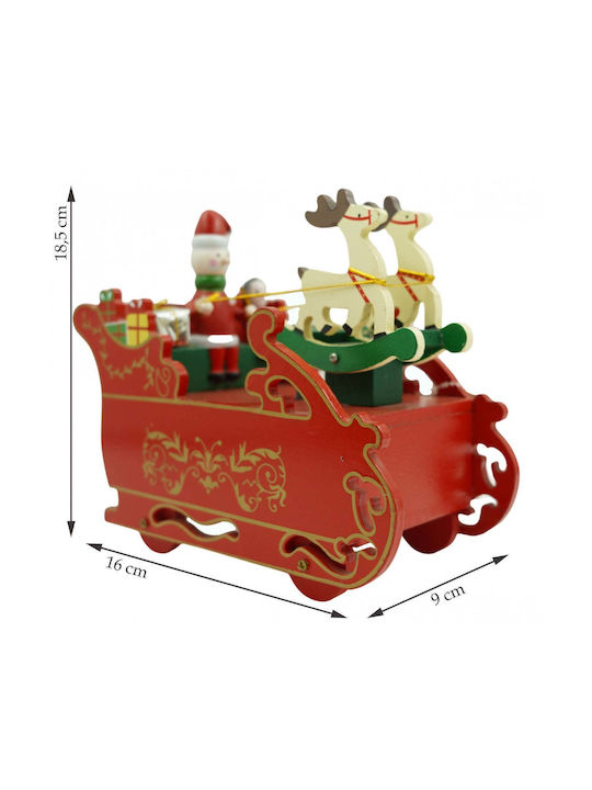 Ornament suspendat Sanie Din lemn Roșu 18.5x16buc