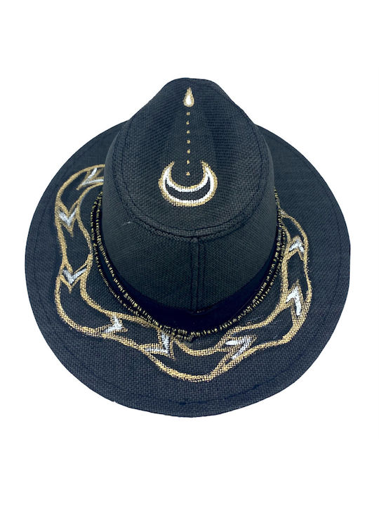LiebeQueen Wicker Women's Hat Black