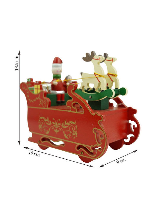 Ornament suspendat Sanie Din lemn Roșu 18.5x16buc