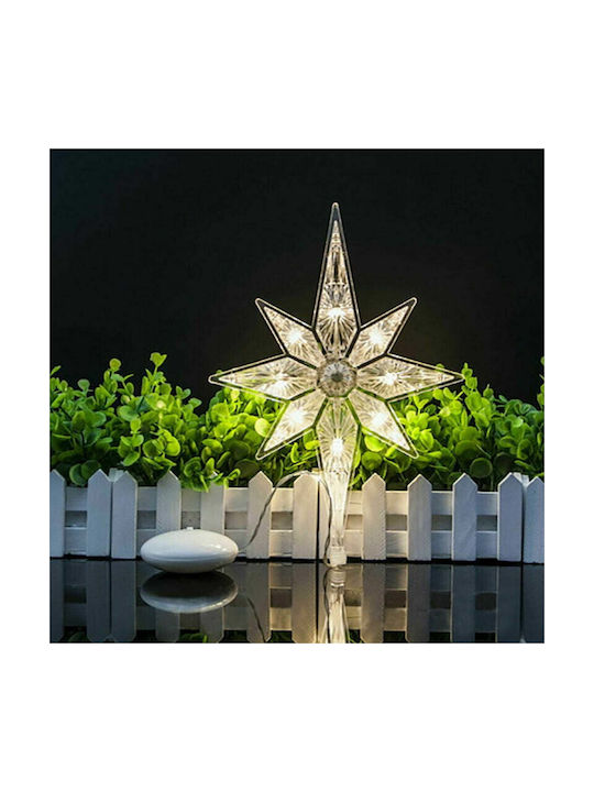 Ornament suspendat Fulgi de zăpadă Plastic Auriu cu lumină LED