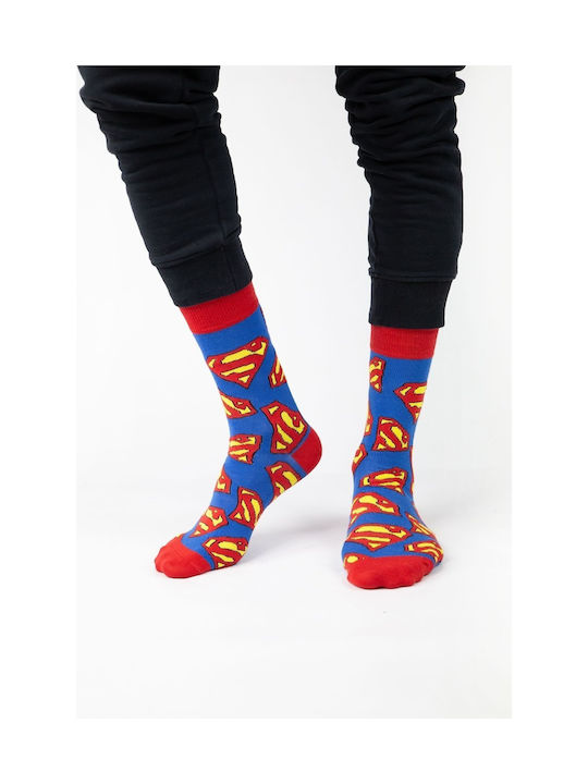 Warner Bros Superman Logos Bărbați Șosete Multicolor 4Pachet