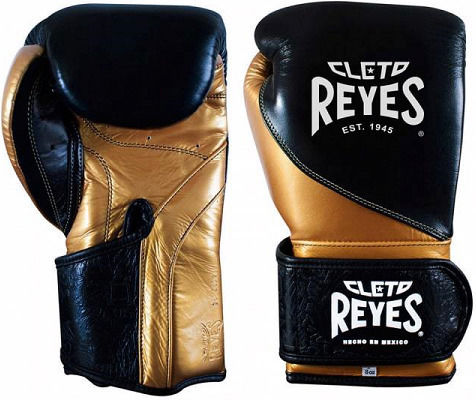 Cleto Reyes High Precision Γάντια Πυγμαχίας Δερμάτινα για Αγώνα Μαύρα