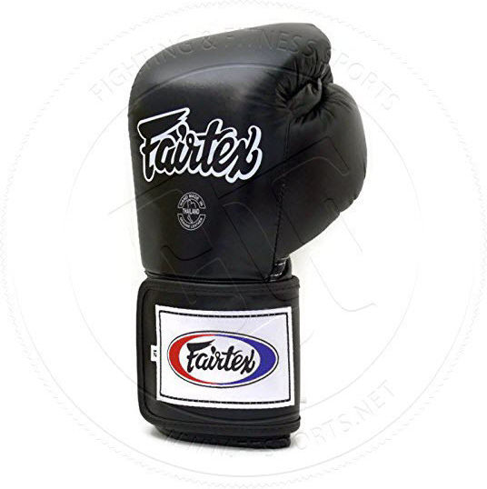 Fairtex Boxhandschuhe Leder für Kampf Schwarz