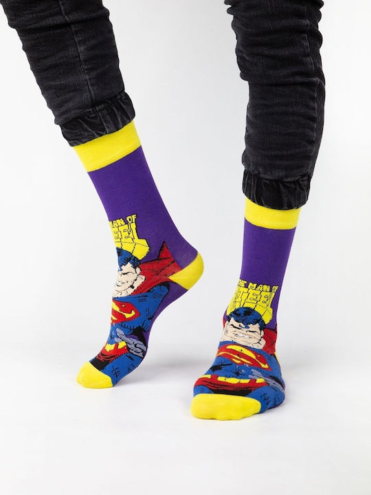 Warner Bros Superman II Bărbați Șosete Multicolor 4Pachet
