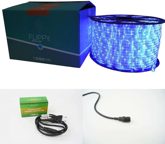 Țeavă luminată 720 Becuri 220V Roșu 30m IP65
