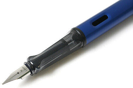 Lamy Al Star Schreibfeder Fein Blau aus Aluminium mit Rot Tinte