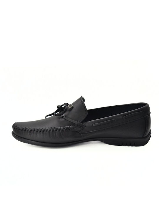 Hawkins Premium Men's Leather Moccasins Black