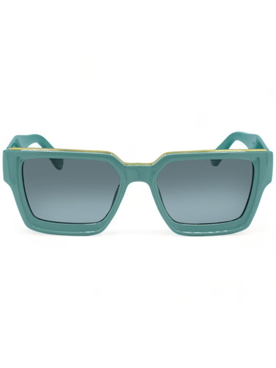 Optosquad Women's Sunglasses with Green Plastic Frame and Gray Gradient Lens 952-p