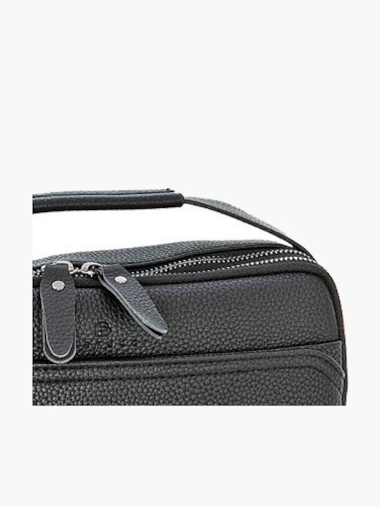 Leather Men's Bag Messenger Black