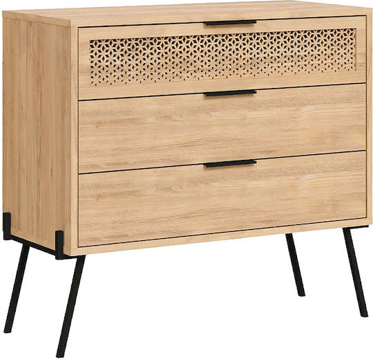 Скрин За Спалня Дървен Naive Sapphire Дъб 93.1x40x83.1см