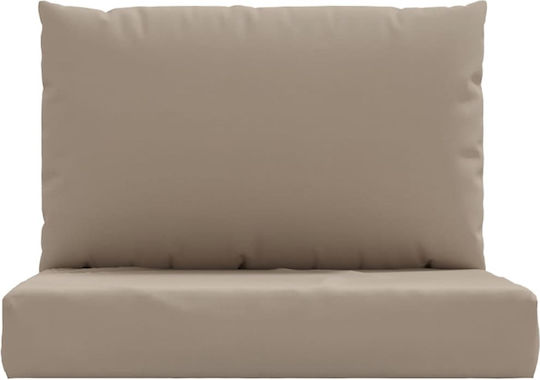 vidaXL Pernă Waterproof Pentru Bancă De Perne Pentru Scaune De Grădină Cu Spătar Taupe 2 Bucăți 60x60 Cm