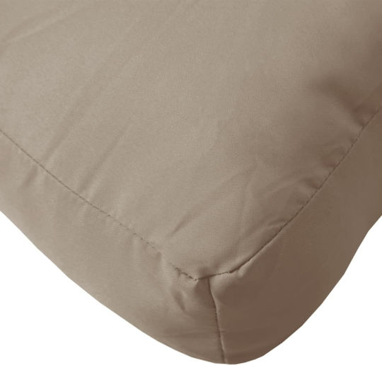 vidaXL Pernă Waterproof Pentru Bancă De Perne Pentru Scaune De Grădină Cu Spătar Taupe 2 Bucăți 60x60 Cm