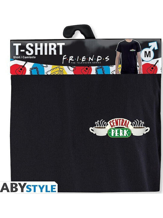 Abysse Central Perk T-shirt Μαύρο Βαμβακερό