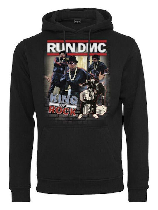 Run DMC King Φούτερ με Κουκούλα Μαύρο